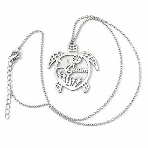 Silver Turtle Pendant Necklace